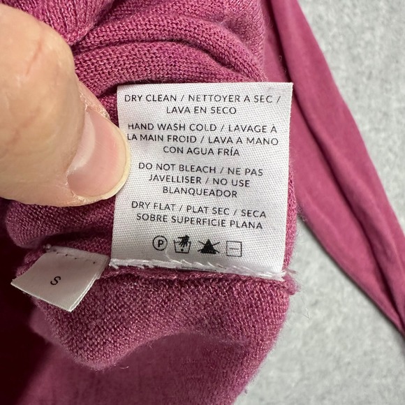 NAADAM Women's Pink Silk‎ Cashmere Blend Crew Neck Pocket Sweater Size S - Picture 5 of 7